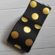 Cinta Gros FOIL 75mm #16 - Rollo 5 metros - Lunares NEGRO