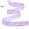 Cinta Gros Estampada Triple A - YAMA (25mm) - Unicornio Lila - Pack de 5 metros