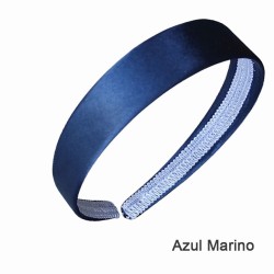 Cintillo Forrado de Satín (2,5cm) - Azul Marino
