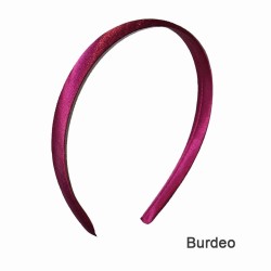Cintillo Forrado de Satín (1,5cm) - Burdeo Vinotinto