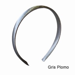 Cintillo Forrado de Satín (1,5cm) - Gris Plomo