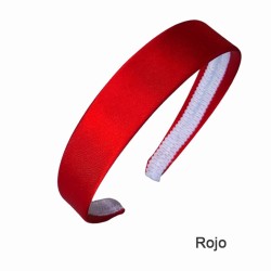 Cintillo Forrado de Satín (2,5cm) - Rojo