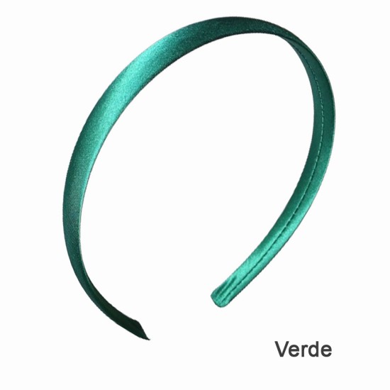 Cintillo Forrado de Satín (1,5cm) - Verde Oscuro