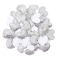 Aplique de Glitter y Tela - Corazon Plateado (Pack de 10uds)