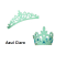 Aplique de Glitter y Fieltro - Corona Grande Azul Claro 12cms (x1pc)