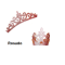 Aplique de Glitter y Fieltro - Corona Grande Rosado Metalizado 12cms
