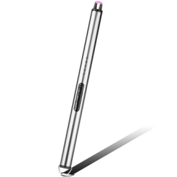 Chispero Encendedor USB Recargable  de Plasma - Plateado