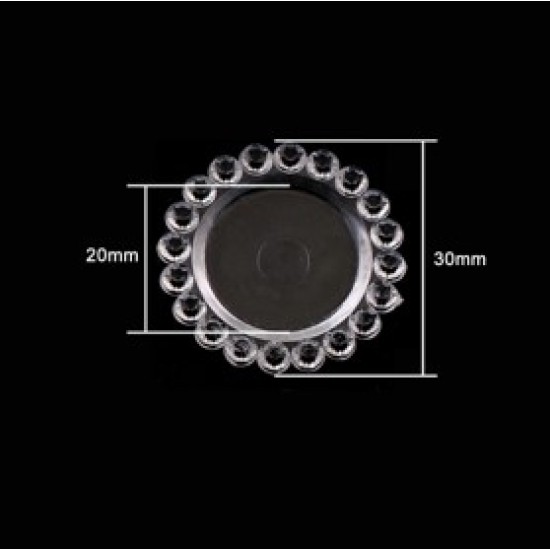 Base Redonda de 30mm para Epoxy 3D Resina de 20mm (50Uds)