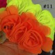 Flor Triple de Chifon (14x8cms)