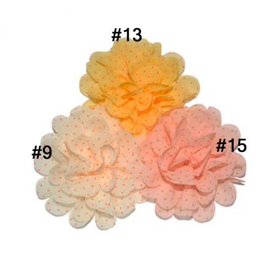 Flor de Lunares (7cms) - Por Unidad - Colores variados