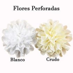Flor de Tela Perforada 10cms - Por Unidad