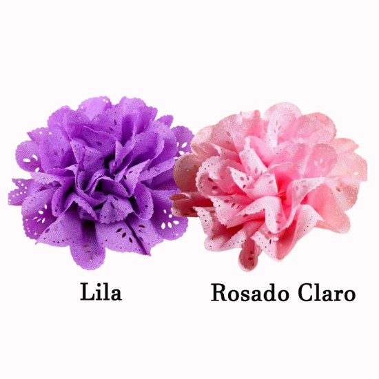 Flor de Tela Perforada 10cms - Por Unidad