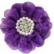 Flor de Lujo con Encaje, Perlas y Strass - 9cms