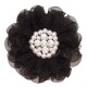 Flor de Lujo con Encaje, Perlas y Strass - 9cms