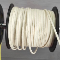 Cordon Plano de Gamuza - Paquete de 5mts - Crudo