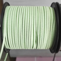Cordon Plano de Gamuza - Paquete de 5mts - Menta