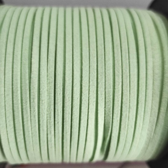 Cordon Plano de Gamuza - Paquete de 5mts - Menta