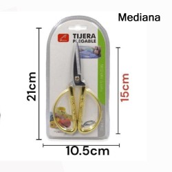 Tijera Mango Dorado Mediano 15 cms