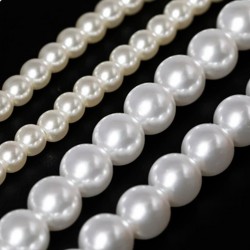Tira de Cuentas Plásticas de Perlas (3mm)
