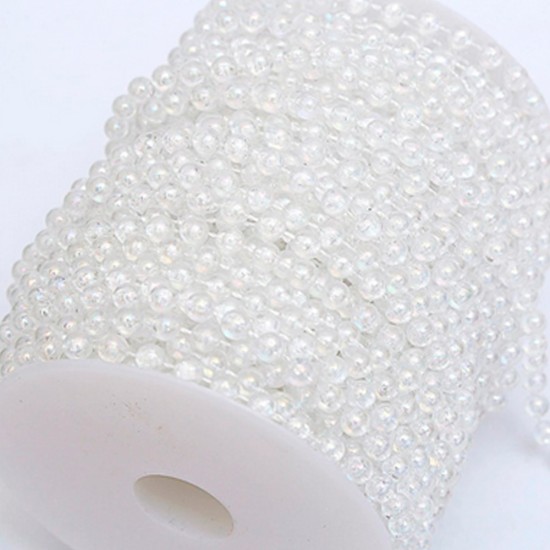 Cadena de Cuentas Plásticas de Perlas 3mm - 5metros