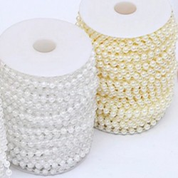 Cadena de Cuentas Plásticas de Perlas 3mm - 5metros
