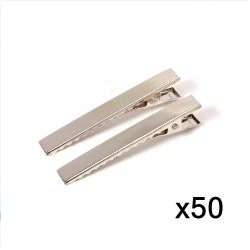 Pinche Pinza Caimán 4,6cm - Plateado (50uds)