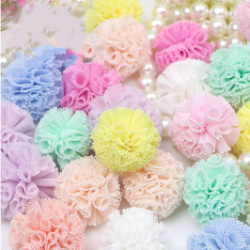 Pompon de Malla o Tull - Pack 100uds  Colores Pastel (18-20mms)✔️