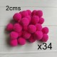 Pompones de Poliester de 2cms - 34 uds✔️
