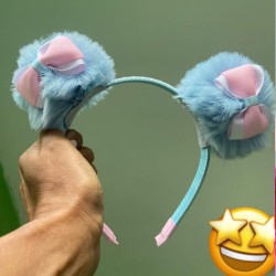 Pompon Cola de Conejo Celeste (7cms) - x2pcs✔️