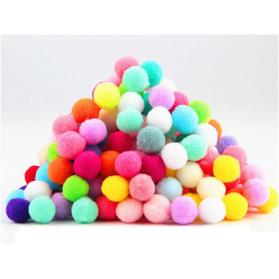 Pompones de Poliester de 2cms - 34 uds✔️