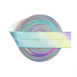 Sesgo Elástico Estampado por Metro (15mm) - Arcoiris