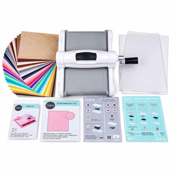 Maquina Troqueladora Sizzix Big Shot PLUS / NUEVO COLOR + kit De Inicio - Entrega INMEDIATA