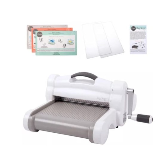 Maquina Troqueladora Sizzix Big Shot Plus A4 /blanca Y Gris (solo maquina+ bases de corte)  entrega 30 días corridos