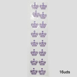 Tira Adhesiva - Corona Lila (16uds)