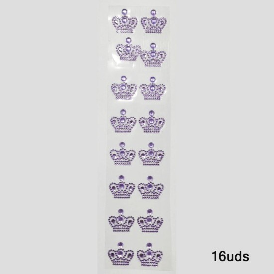 Tira Adhesiva - Corona Lila (16uds) Tira Adhesiva - Corona Lila (16uds)