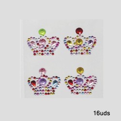 Tira Adhesiva - Corona Multicolores (16uds)