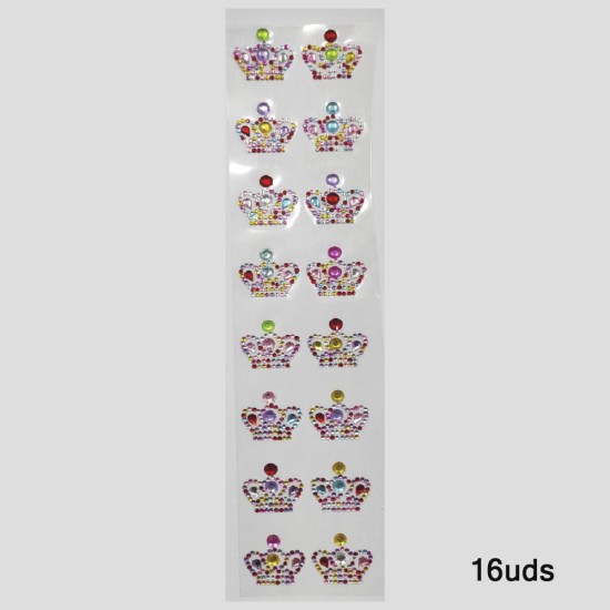 Tira Adhesiva - Corona Multicolores (16uds) Tira Adhesiva - Corona Multicolores (16uds)