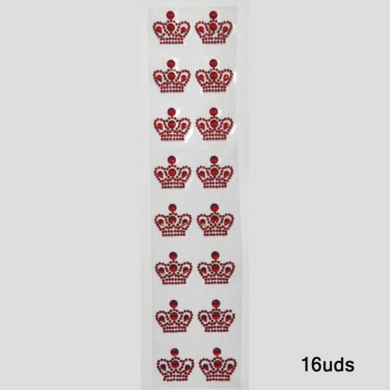 Tira Adhesiva - Corona Roja (16uds)