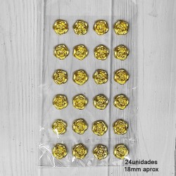 Tira Adhesiva - Rosas Dorado  (24uds)
