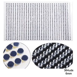 Tira Adhesiva - Aplicacion Circular de 6mm Plateado - (364uds)