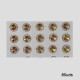 Tira Adhesiva - Aplicacion Circular de 10mm Beige Tornasol - (80uds)