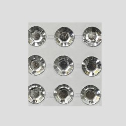 Tira Adhesiva - Aplicación Circular de 10mm Plateado - (133uds)