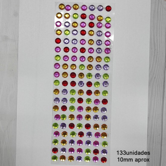 Tira Adhesiva - Aplicacion Circular de 10mm - Multicolores (133uds)
