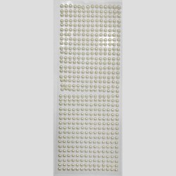 Tira Adhesiva - Media Perla de 6mm Beige - (504uds)