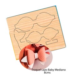 Troquel de Madera - Moño Baby Mediano (8cms)