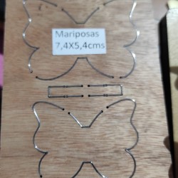 Troquel de Madera - Mariposas 7.4x5,4cms