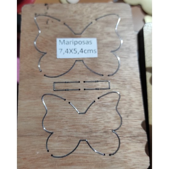 Troquel de Madera - Mariposas 7.4x5,4cms