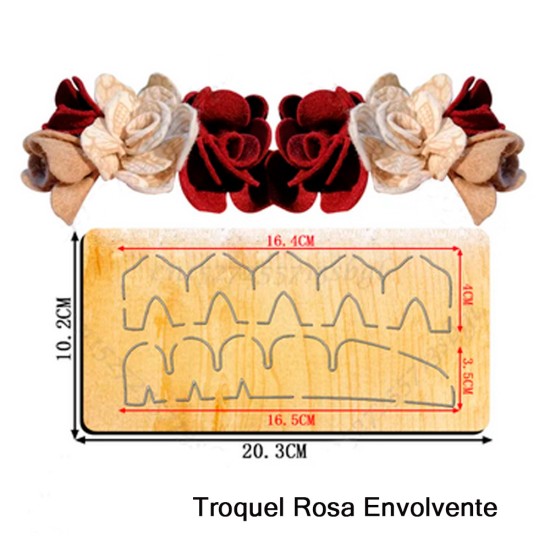Troquel de Madera - Rosa Envolventes Espiral