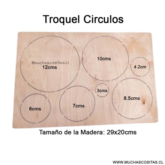 Troquel de Madera -Circulos