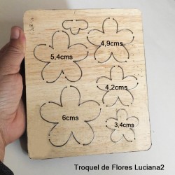 Troquel de Madera - Flores Luciana 2